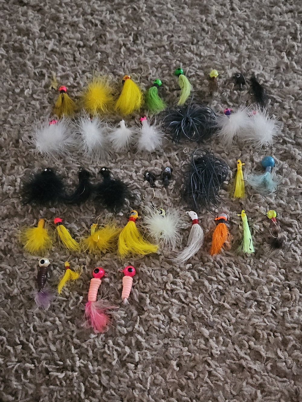 Assorted Fluffy Fishing Jigs